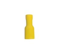 Fully Insulated Female Push-On Terminals Spade Electrical Terminals Receptacle Width of 6.3mm Available In 3 Different Yellow- 24 Amp, Red-10 Amp Blue-15 Amp (20, Yellow, 6.3mm)
