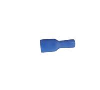 Fully Insulated Female Push-On Terminals Spade Electrical Terminals Receptacle Width of 6.3mm Available In 3 Different Yellow- 24 Amp, Red-10 Amp Blue-15 Amp (20, Blue, 6.3mm)
