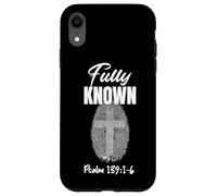 Fully Known Psalm 139:1-6 Christian - Fingerprint Cross Case for iPhone XR