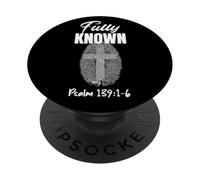 Fully Known Psalm 139:1-6 Christian - Fingerprint Cross PopSockets Adhesive PopGrip