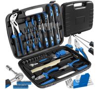 Tectake Tool Box Luigi - 57 Piece Tool Set, Clear Arrangement - Black