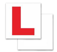 Fully Magnetic Car L Plates Red L Plate 2 Pack for Car, Strong Magnetic Learner Plates 1.3mm Waterproof No Melting No Blow Off Easy to Apply & Remove Without Scratching Paint, UK Approved