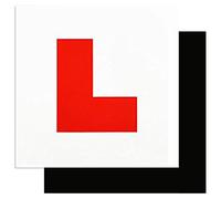 Fully Magnetic Red L Plates 2 Pack For New Drivers, Strong Magnetic Easy Sticker On Cars, Learner Plates's Choice For Safe Driving CMP-L-2