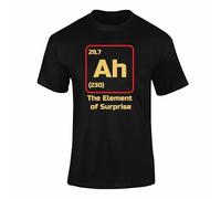 FULLY MERCHED Ah The Element of Surprise T-Shirt Funny Science Chemistry Periodic System Black XL Style 1