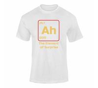 FULLY MERCHED Ah The Element of Surprise T-Shirt Funny Science Chemistry Periodic System White XXL Style 1
