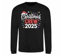 FULLY MERCHED Christmas Crew SweatShirt - Matching Family Holiday SweatShirt with Lights Design - Festive Outfit for Adults and Kids Black 12-13 Years Christmas crew 01