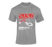 FULLY MERCHED Formula Racing 2026 T-Shirt - Grand Prix Circuit Map tshirt, Motorsport Fan Apparel, Racing Track Map Outline Shirt for Adults Grey M FormulaTracks 06