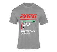 FULLY MERCHED Formula Racing 2026 T-Shirt - Grand Prix Circuit Map tshirt, Motorsport Fan Apparel, Racing Track Map Outline Shirt for Adults Grey XXL FormulaTracks 04