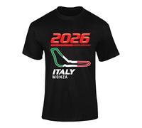 FULLY MERCHED Formula Racing 2026 T-Shirt - Grand Prix Circuit Map tshirt, Motorsport Fan Apparel, Racing Track Map Outline Shirt for Adults Black L FormulaTracks 02