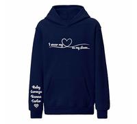 FULLY MERCHED Personalised Mum Jumper Mum Hoodie Heart on My Sleeve Names | Custom family names printed on the sleeve of a personalised mum hoodie, ideal for Mum, Grandma, Mama or Carer gifts.