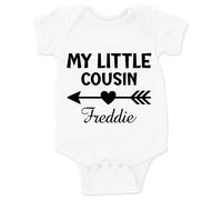 FULLY MERCHED Personalised My Big Cousin & My Little Cousin Kids Babyvest with Name - Family Announcement Matching Outfit for Children