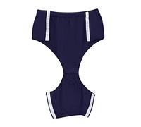Fully open, double-sided adhesive briefs. Easy to put on and take off in bed for a long time. Men's underwear with opening, blue, M