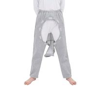 Fully Open Paralyzed Patient Pants, Post-Surgery Recovery Nursing Trousers for Bedridden Adults & Elderly Care(Gray,XXL)