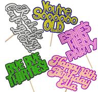 Fully Personalised Glitter Cake Topper | Custom Colour Any Name, Age, Font, Colour Combination & Words Glitter Cake Decoration | Birthday Cake, Anniversary, Hen Party, Christenings, Confirmation, Eid