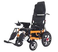 Fully Reclining Folding Electric Wheelchair, Removable High Back Headrest, 20-Mile Range, 330lb (150kg) Capacity