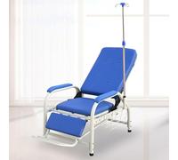Fully Reclining Phlebo Blood D Chair with IV Stand, Premium Leather Waiting Room Chair for Clinics, Comfortable Medical Recliner for Patient Care