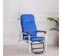 Fully Reclining Reception Chair Waiting Room Medical Chairs, Medical Iv Poles with IV Pole Stand, for Research Laboratories Clinics(Blue)