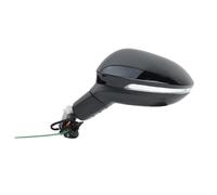 Fully Surrounded Trunk Mat 6 Pins Black Manual Folding Car Side Door Rearview Mirror Assembly For VW For Golf 8 MK8 2020 2021 2022 2023 2024(1pc left)