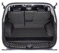 Fully Surrounded Trunk Mat For Hyundai For Santa Fe TM 2019 2020 7 Seats Luxury Car Matts Interior LWB Version Rear Trunk Mats(Black beigeA)
