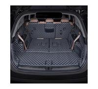 Fully Surrounded Trunk Mat For Q7 7-Seat 2016-2020 Waterproof Det The Trunk Cargo Leather Liner Car Boot Compartment Floor Carpet Mud Kick Boot Liner Protector(Black with beige)