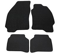 Fully Tailored 4 Piece Rubber Car Mat Set, Black