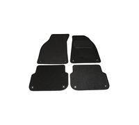 Fully Tailored Deluxe Car Mats to fit Audi A4 2001-2007 - 4 Piece - Black Carpet - Black Trim - Heavy Duty Heel Pad - 20-1009