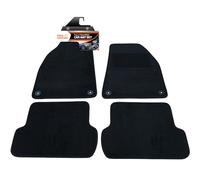 Fully Tailored Deluxe Car Mats to Fit Audi A4 2002-2005 - 4 Piece - Black Carpet - Black Trim - Heavy Duty Heel Pad - 20-1008