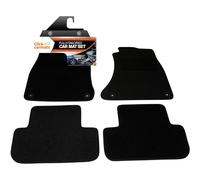 Fully Tailored Deluxe Car Mats to fit Audi A4 2008-2015 - 4 Piece - Black Carpet - Black Trim - Heavy Duty Heel Pad - 20-2483