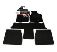 Fully Tailored Deluxe Car Mats to fit Chrysler Voyager Stow & Go LWB 2004-2008 - 5 Piece - Black Carpet - Black Trim - Heavy Duty Heel Pad - 20-2521