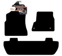 Fully Tailored Deluxe Car Mats to fit Citroen Berlingo Multispace XTR Models 2008-2018 - 3 Piece - Black Carpet - Black Trim - Heavy Duty Heel Pad - 20-4151