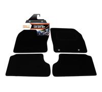 Fully Tailored Deluxe Car Mats to fit Ford Focus 2005-2011 - 4 Piece - Black Carpet - Black Trim - Heavy Duty Heel Pad - 20-2258