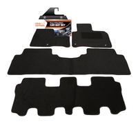 Fully Tailored Deluxe Car Mats to fit Kia Sorento 7 Seater 2015-Onwards - 4 Piece - Black Carpet - Black Trim - Heavy Duty Heel Pad - 20-3547