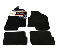 Fully Tailored Deluxe Car Mats to fit Kia Soul 2011-2014 - 4 Piece - Black Carpet - Black Trim - Heavy Duty Heel Pad - 20-2294