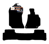 Fully Tailored Deluxe Car Mats to fit Mercedes E Class 2008-2013 - 3 Piece - Black Carpet - Black Trim - Heavy Duty Heel Pad - 20-4012