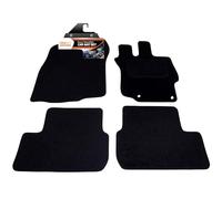 Fully Tailored Deluxe Car Mats to fit Mitsubishi Lancer 2008-2013 - 4 Piece - Black Carpet - Black Trim - Heavy Duty Heel Pad - 20-1190