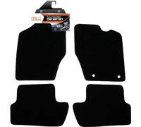 Fully Tailored Deluxe Car Mats to fit Peugeot 307 2001-2008 - 4 Piece - Black Carpet - Black Trim - Heavy Duty Heel Pad - 20-2299