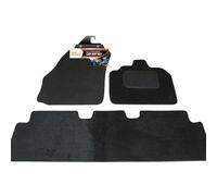 Fully Tailored Deluxe Car Mats to fit Renault Grand Scenic 2003-2009 - 3 Piece - Black Carpet - Black Trim - Heavy Duty Heel Pad - 20-1234
