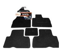 Fully Tailored Deluxe Car Mats to fit Renault Grand Scenic 2009>2016-5 Piece - Black Carpet - Black Trim - Heavy Duty Heel Pad - 20-1374