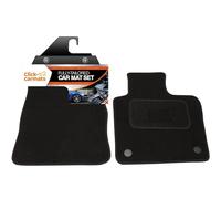 Fully Tailored Deluxe Car Mats to fit Renault Wind 2010-Onwards - 2 Piece - Black Carpet - Black Trim - Heavy Duty Heel Pad - 20-2193