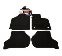 Fully Tailored Deluxe Car Mats to fit Skoda Octavia 2004-2008 - 4 Piece - Black Carpet - Black Trim - Heavy Duty Heel Pad - 20-1270
