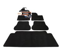 Fully Tailored Deluxe Car Mats to fit VW Caddy Maxi Life 2008-2021 - 5 Piece - Black Carpet - Black Trim - Heavy Duty Heel Pad - 20-2764