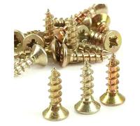 Fully Threaded Double Countersunk Wood Fasteners - 100 PCS Self-Tapping Head for Furniture, Woodworking & DIY Projects - Small Size for Timber & Panel Use
