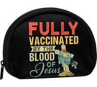Fully Vaccinated by The Blood of Jesus Coin Purse Wallet Women and Girls Cute Fashion Bag Change Pouch Key Holder Women Purse Gift