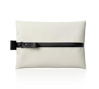 Fully Water-Resistant Zipper Pouch, Made in Japan, Compact Tech Organizer pouch for Cords, Cables & Essentials, Multipurpose Bag for Cosmetics, Travel Accessories & Toiletries, TOFTPOUCH, Small, White