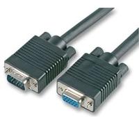 Fully Wired M-F 2m SVGA/VGA Cable - ALL 15 Pins Connected/Male to Female (Plug to Socket) / Shielded lead/Monitors, TV, Laptop etc/By Cables 4 ALL