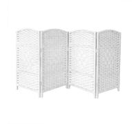 Fully Woven Kindergarten Room Divider,Double Sided Bamboo Short Partition Privacy Screen,Temporary Room Separator,for Study Bedroom(Color 3,80x30cm-4 panels)