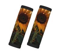FullyFarm Sunflowerprinted Neoprene Luggage Handle Gloves, 2-Pack, Luggage tag/Label/Marker.