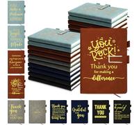 Fulmoon 10 Pcs Employee Appreciation Gifts Bulk Thank You Notebook Inspirational A5 Leather Notebooks for Emergency Nurses Week Gifts Coworker Team Staff Volunteer Assistant Office Supplies(Novel)