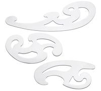 Fulmoon 3 Pcs French Curve Ruler for Pattern Making Steel French Curve Rulers Set Metal Drafting Stencils Reusable Drafting Templates Drawing Ruler for Leather Craft Professional Drawing Woodworking