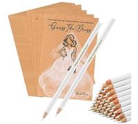 Fulmoon 30 Sets Guess The Dress Bridal Shower Games for Guests Include Wedding Shower Games Cards and Water Soluble Pencils Fun Wedding Decorations Party Supplies Games Ideas (Brown)